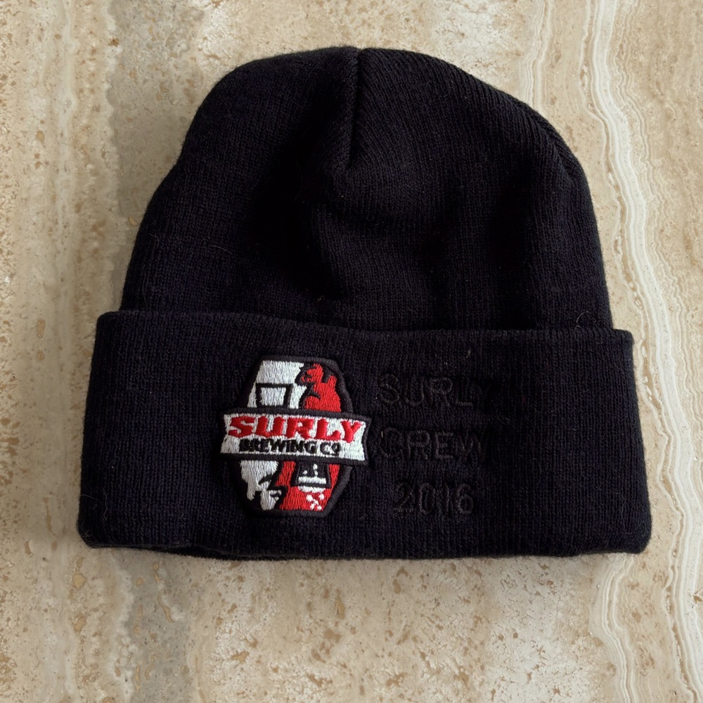SURLY BREWING CO. UNISEX BLACK KNIT HAT